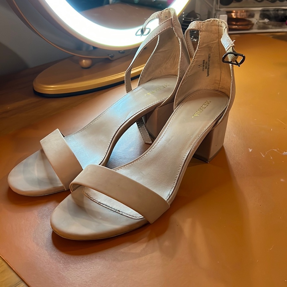 Nude chunky sandals